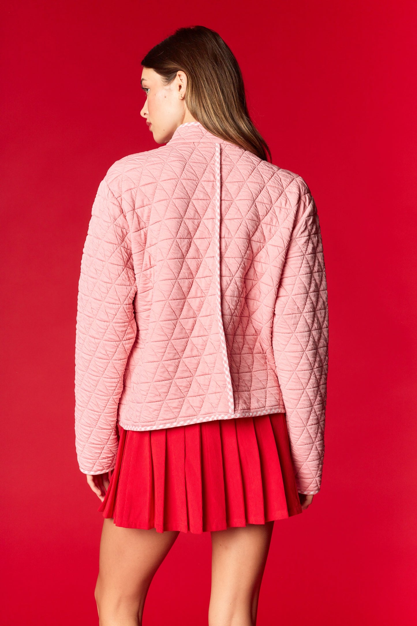 Christmas Nutcracker Ballet Pink Quilted Jacket