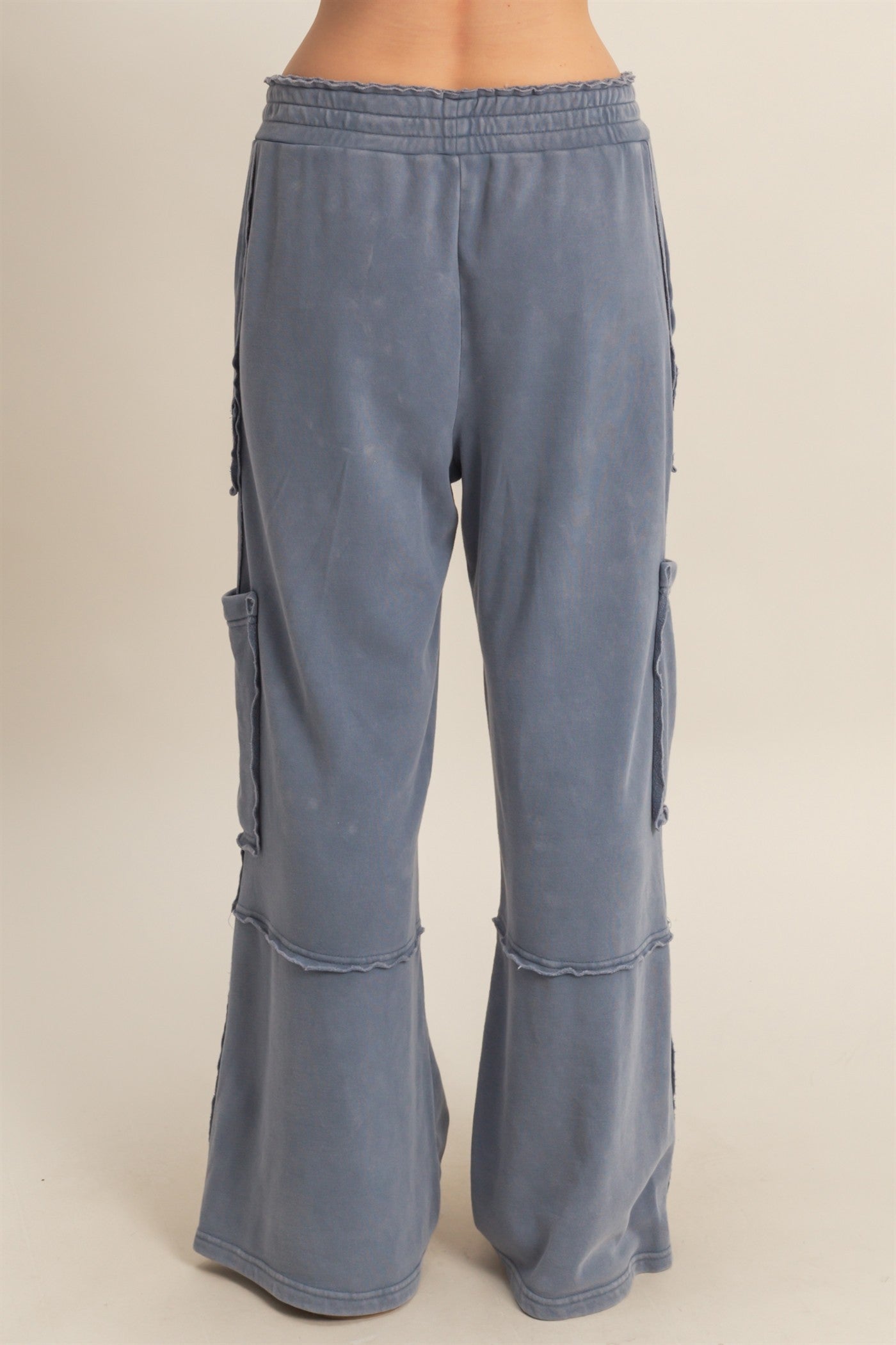 Weekend Warrior Slate Blue Cargo Sweatpants