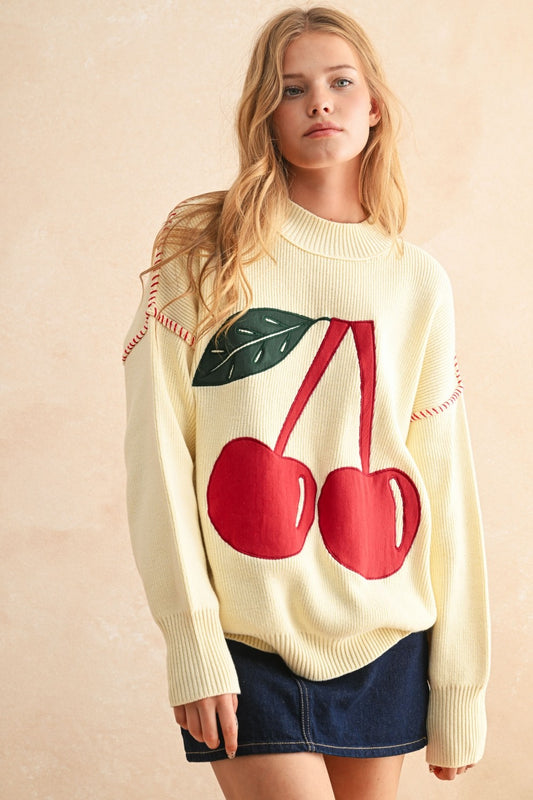 Cherry On Top Knit Sweater