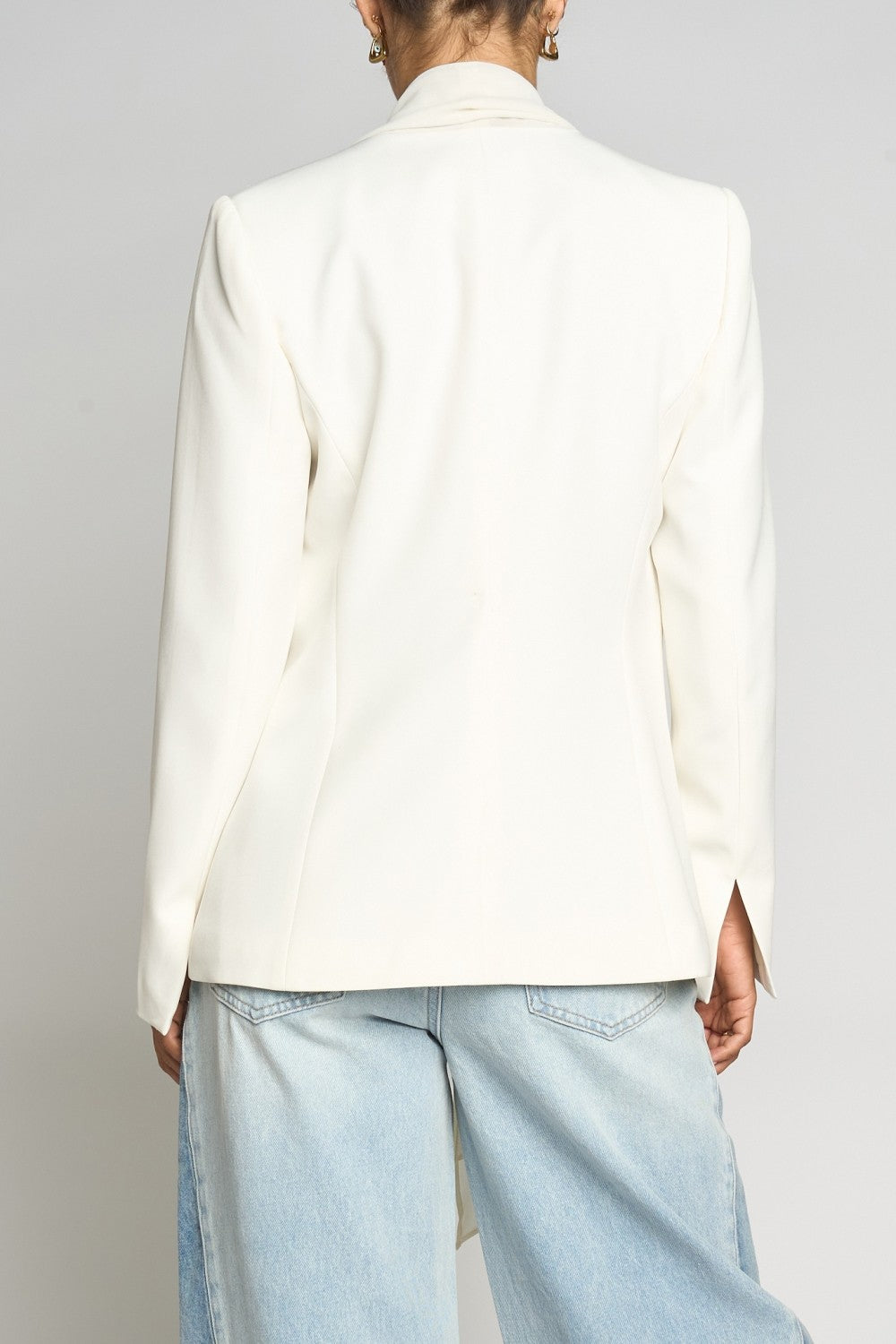 Fit To Be Tied White Blazer