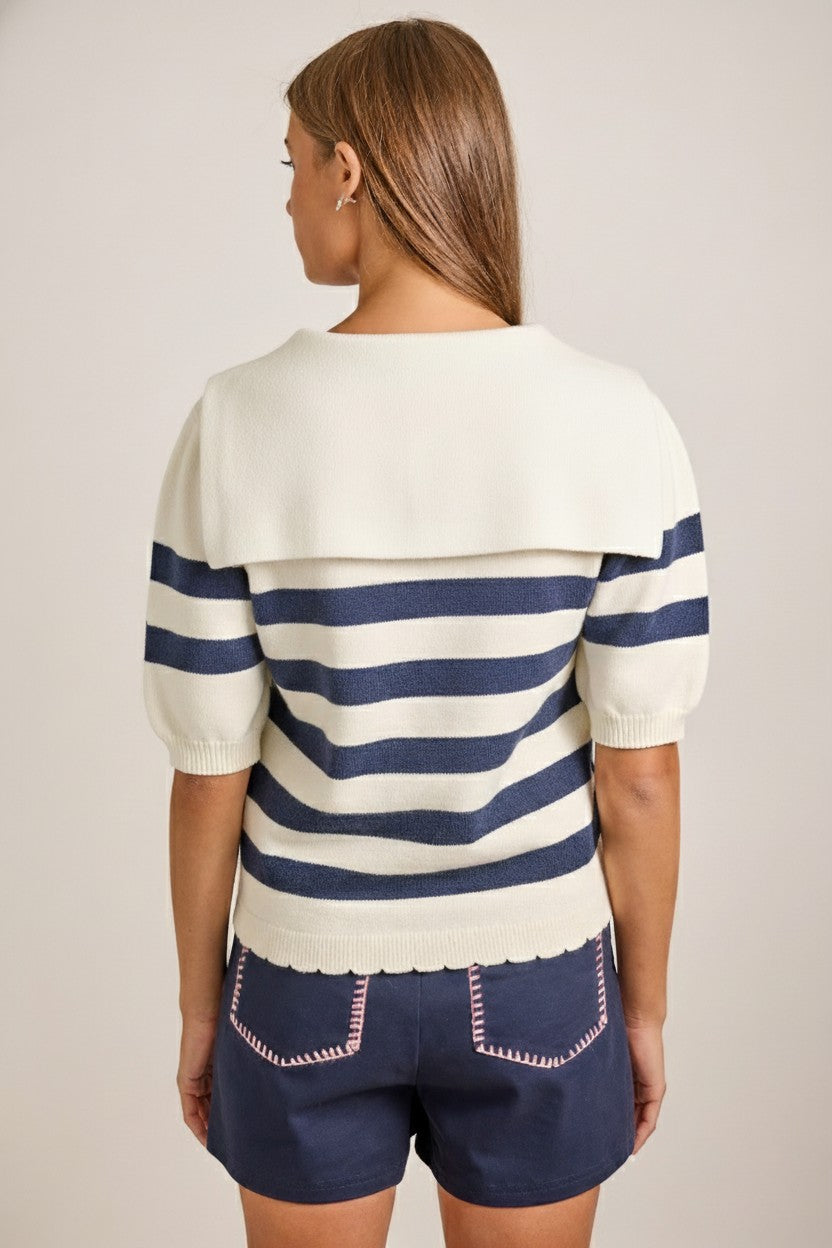 Seaside Stripes Warm Weather Sweater
