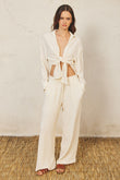 Peace Within Knot Front Top & Pull On Pants SET