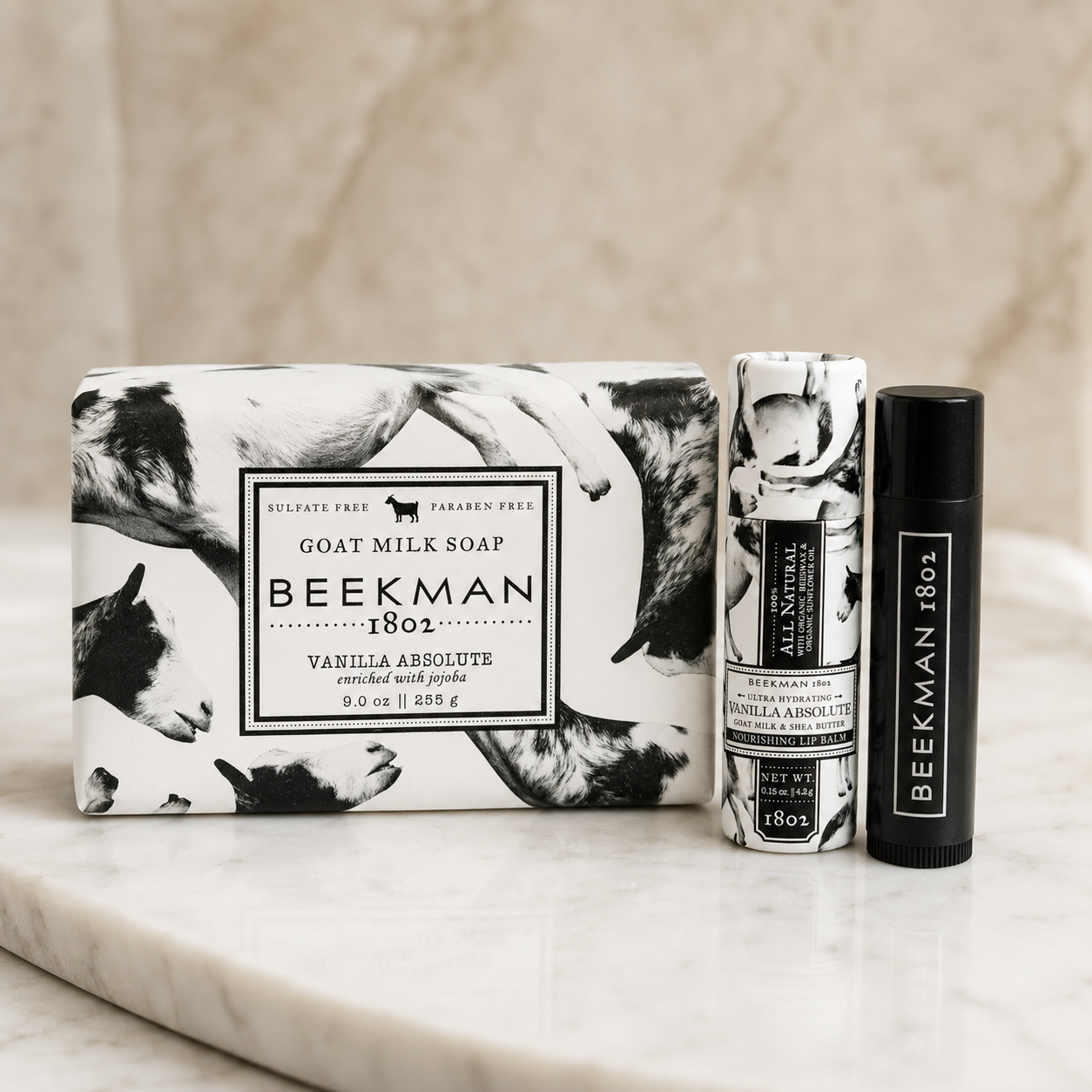 BEEKMAN 1802 Goats Milk Vanilla Bath and Balm Set