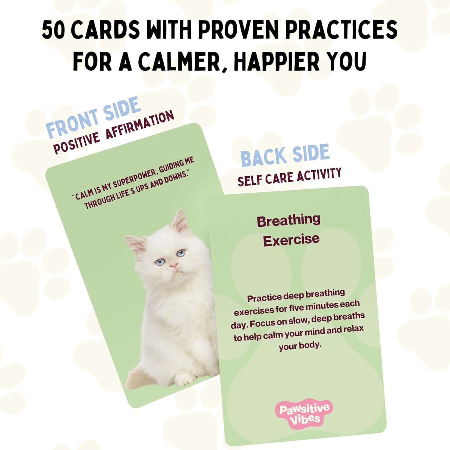 Pawsitive Vibes Inspirational Cat Cards