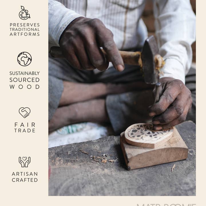 Fair Trade Hand Carved Wooden Trinket Trays