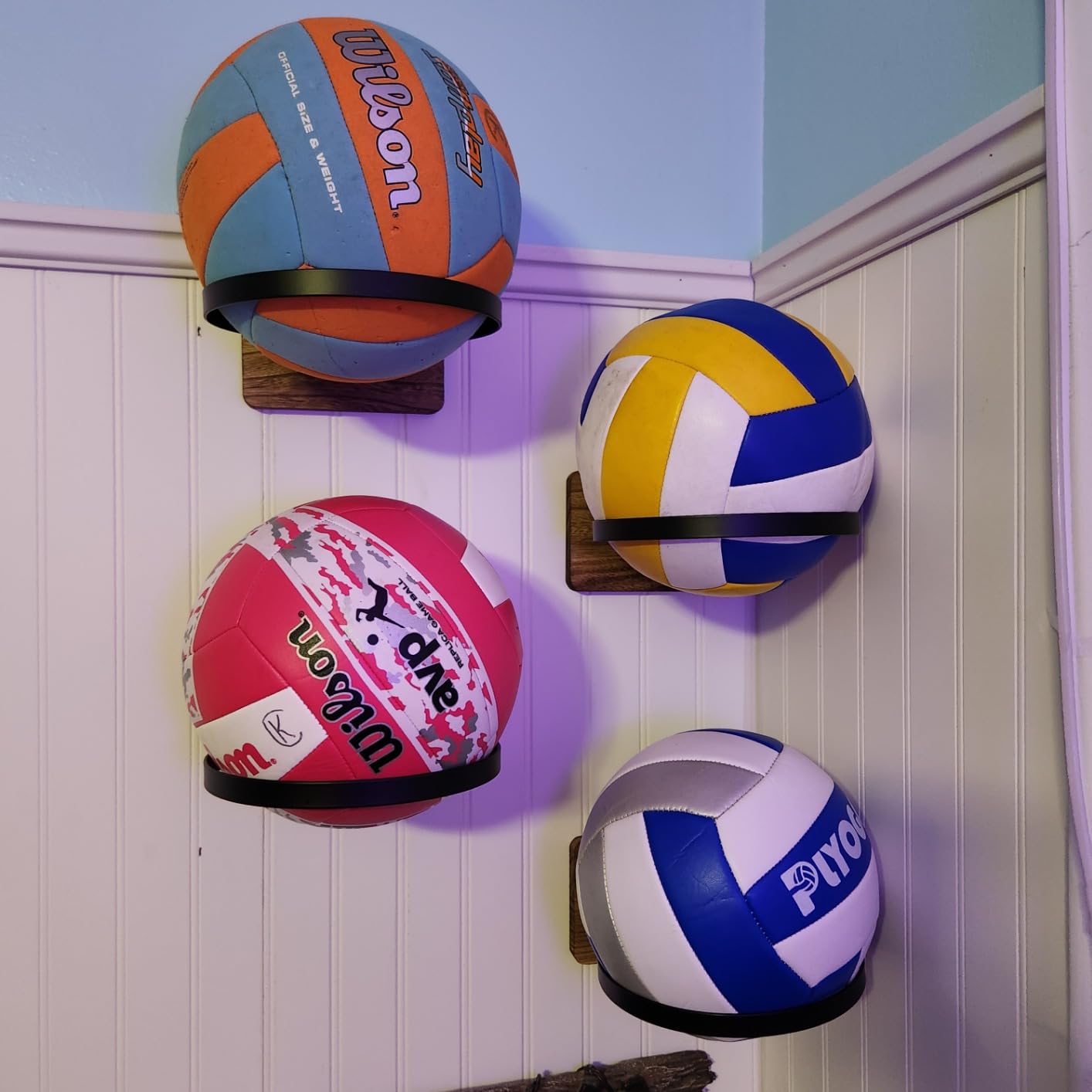 4PC Set Sports Ball Wall Storage Racks