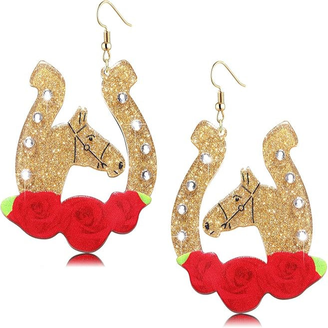 Kentucky Derby Days Horse Race Earrings