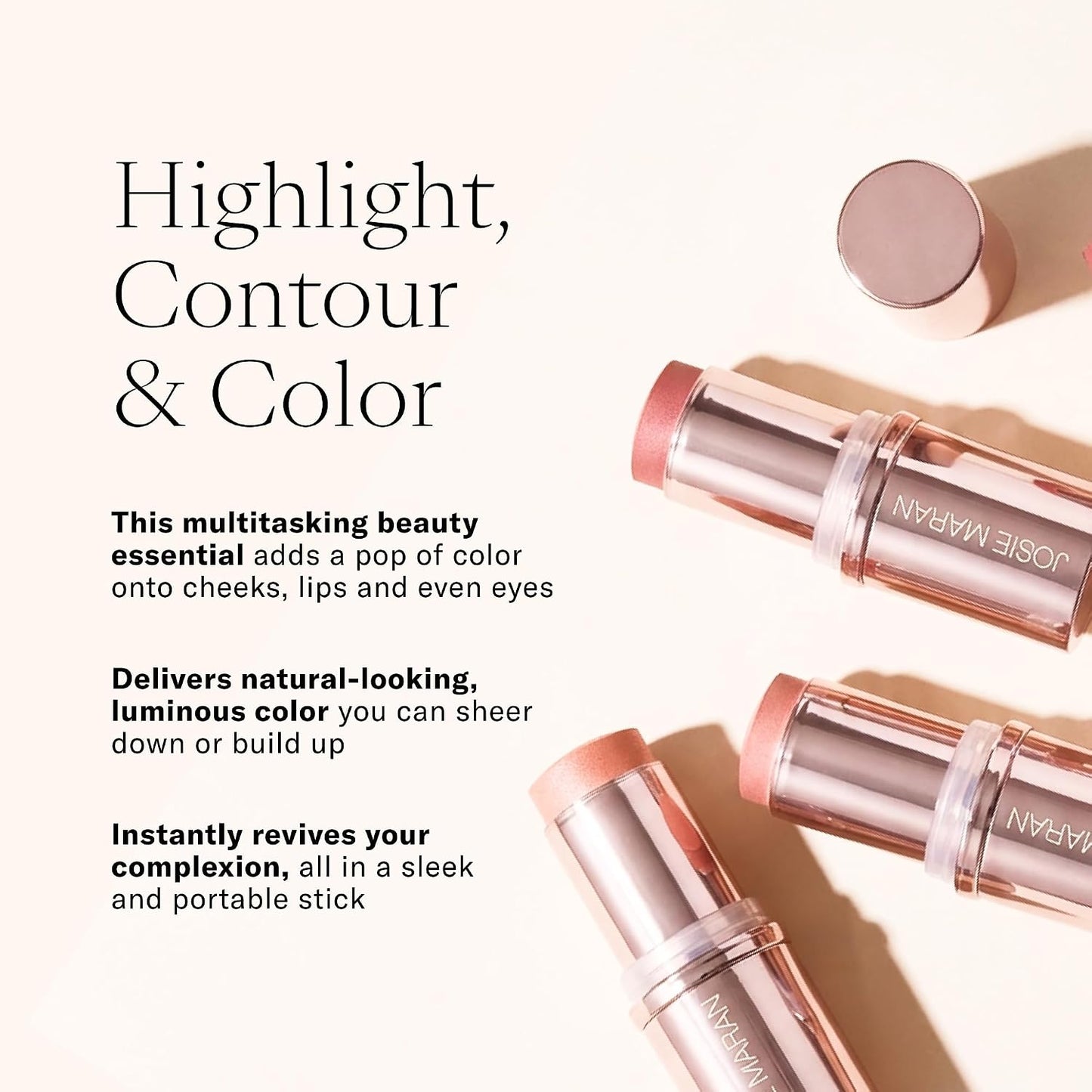Josie Maran Argan Lip Blush Eye Color Cream Stick