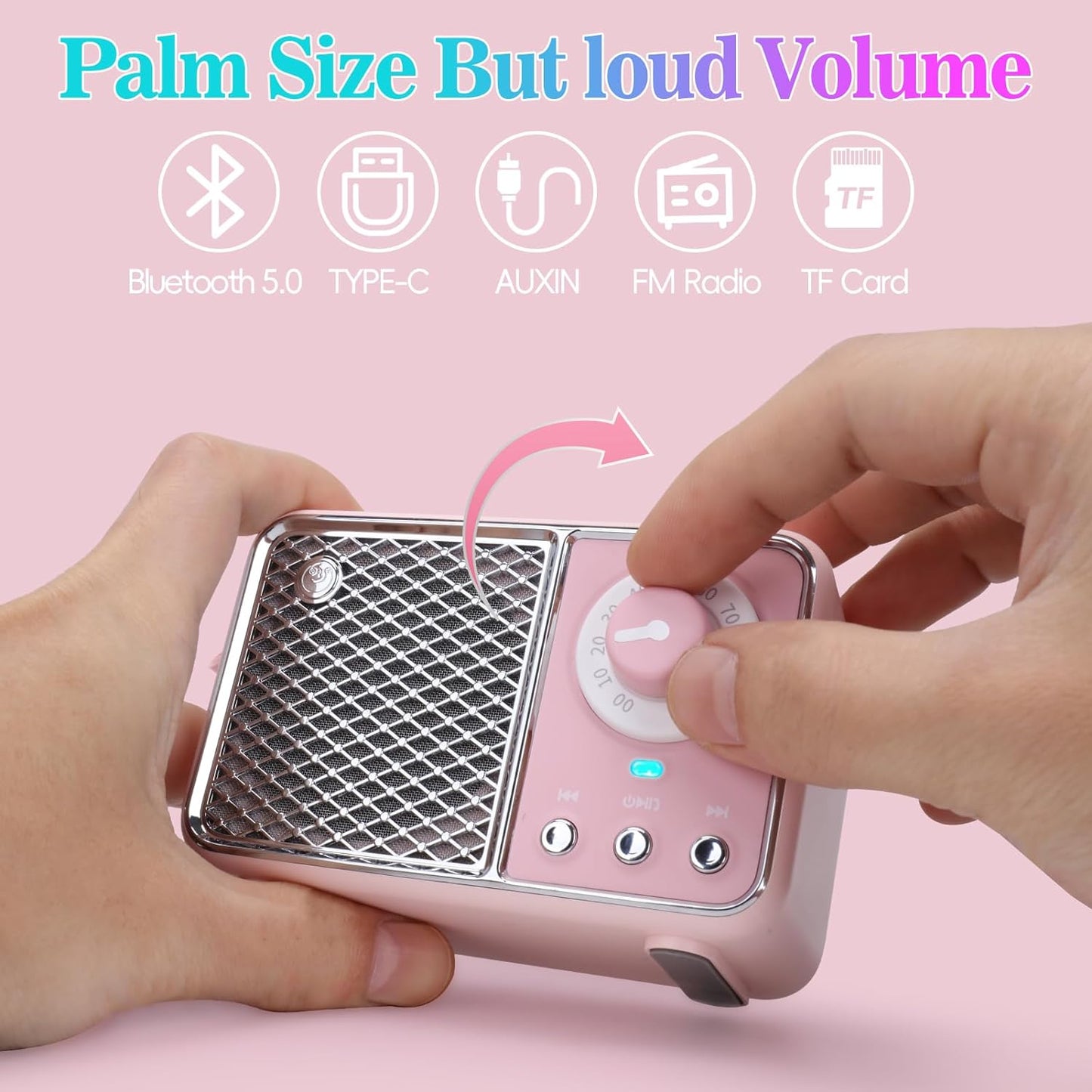 Retro Bluetooth Speaker for Desktop or Travel