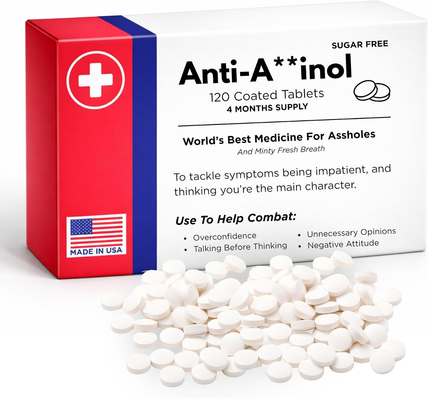 Anti Pills Candy Coated Mints Funny Gag Gift