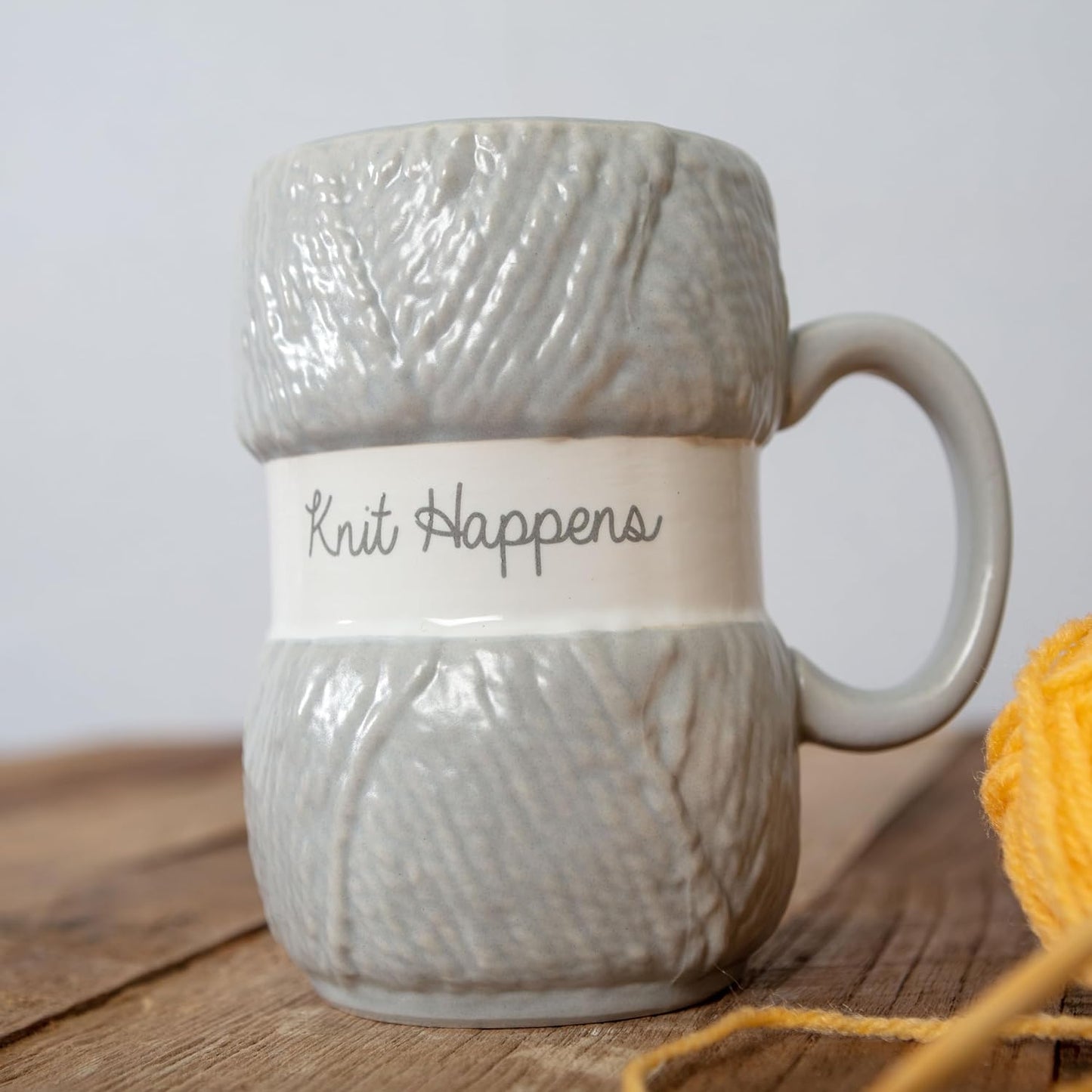 Knit Happens Fun Knitting Theme Coffee Mug