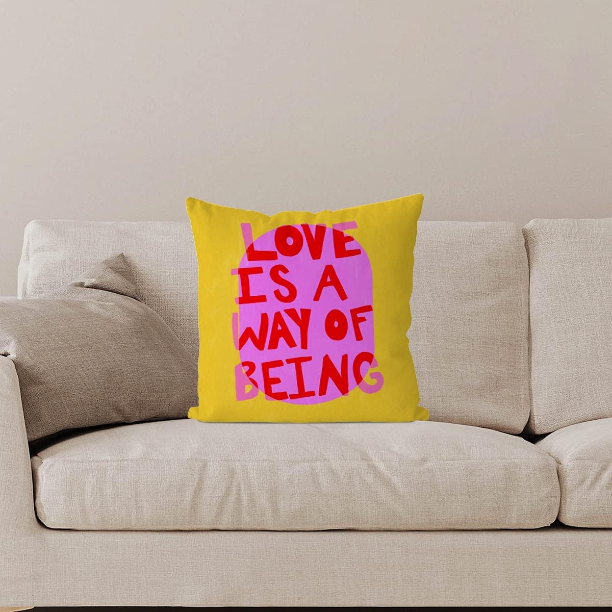 Being In Love Colorful Fun Throw Pillow