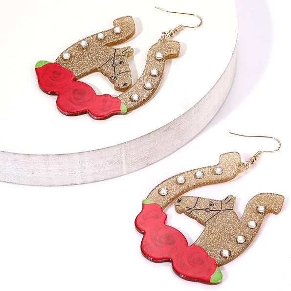 Kentucky Derby Days Horse Race Earrings