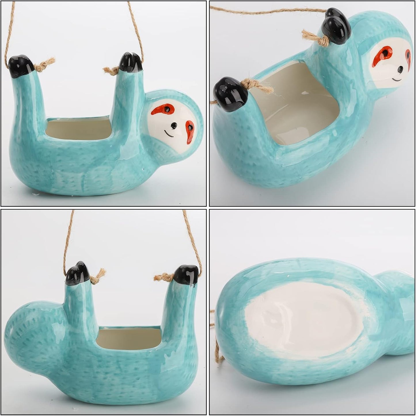 Ceramic Slotch Hanging Succulent Planter