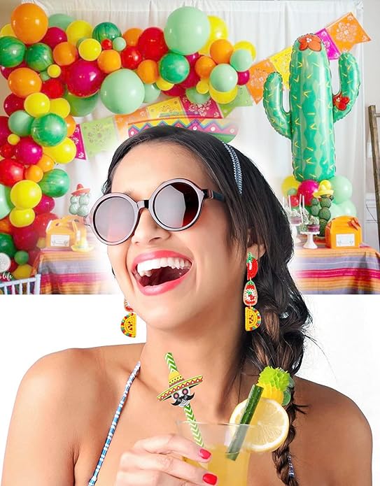 Pepper Hot Sauce Pepper Mexican Food Beaded Earrings