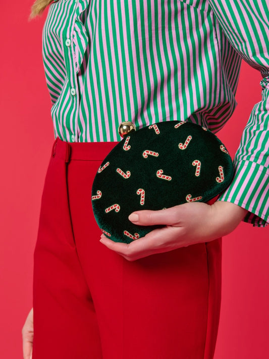 Candy Cane Lane Mini Crossbody Holiday Handbag