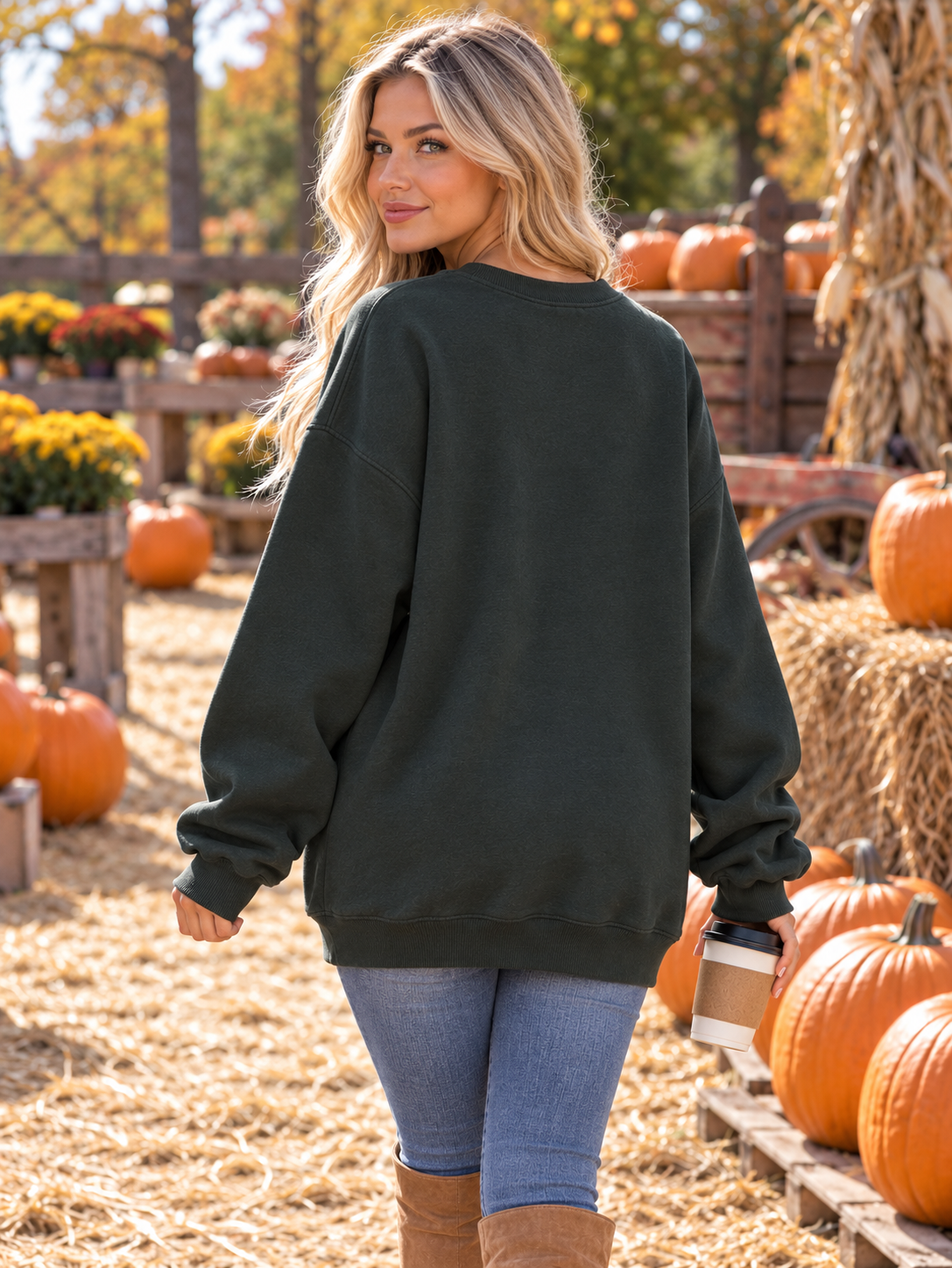 Too Pretty To Work This Hard Puffy Graphic Sweatshirt