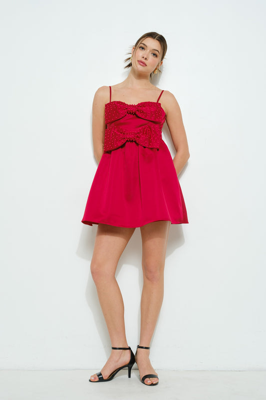 PEARL OF THE PARTY RED DRESS