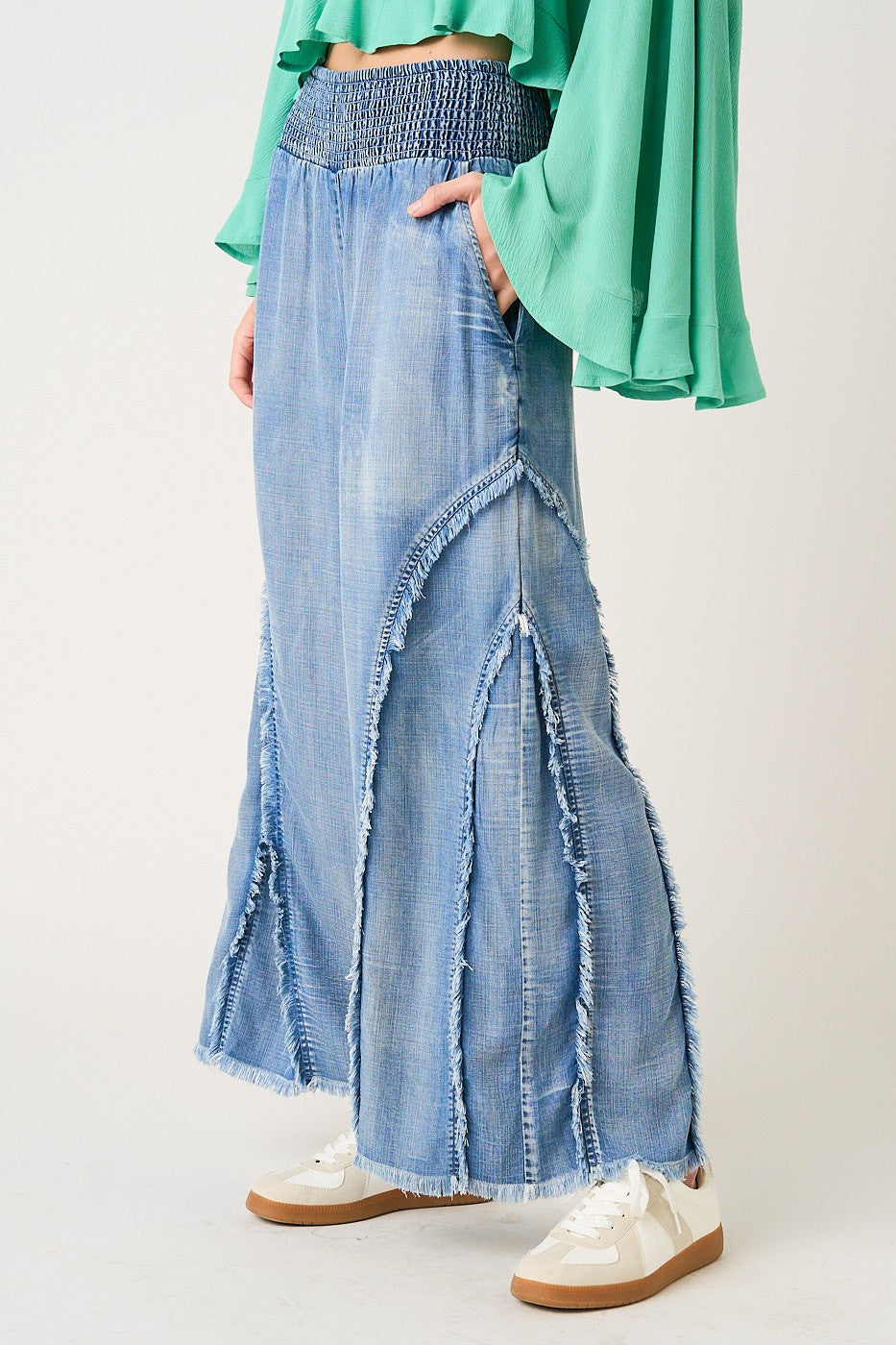Janis Wide Leg Tencel Leisure Pants