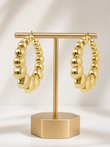 Bubble Design Gold Statement Earrings