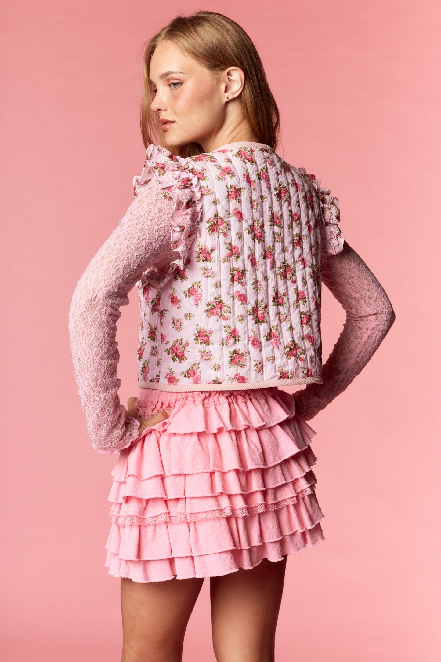 Rose Garden Romance Quilted Vest