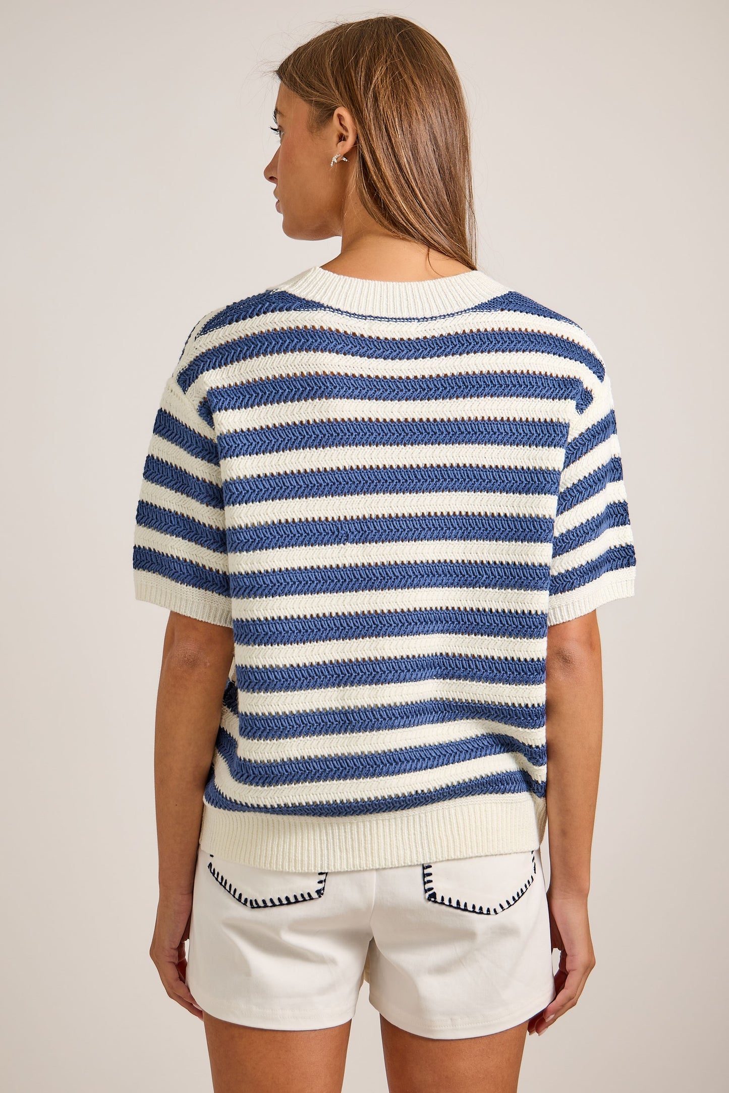 Starfish Wishes Nautical Striped Cardigan