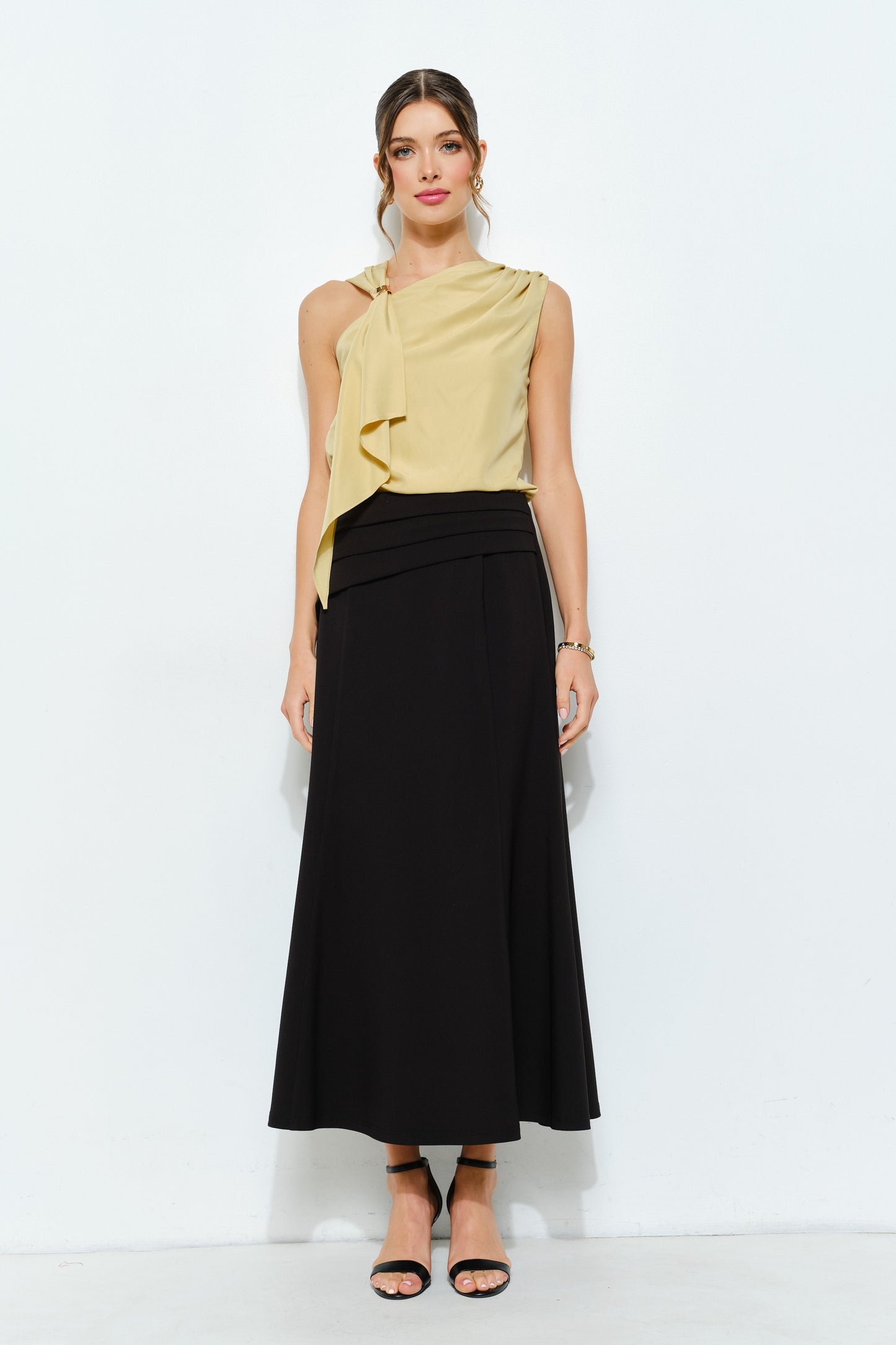 Dara Asymmetric Drape Ring Top