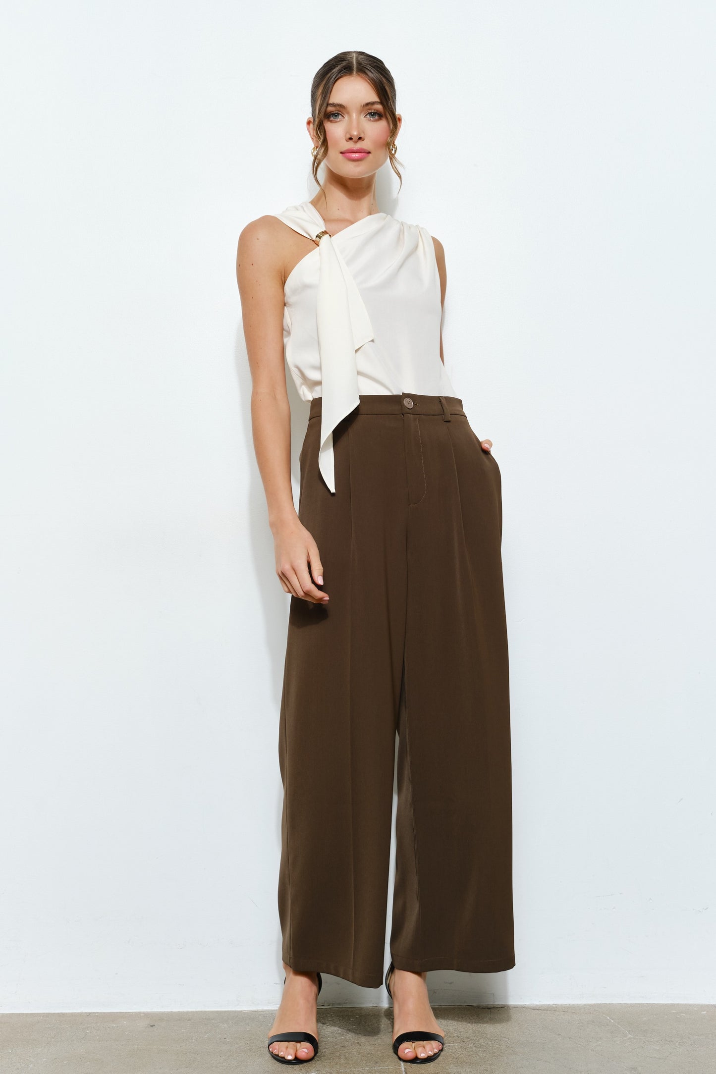 Dara Asymmetric Drape Ring Top