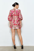 Gia Luxe Jacquard Floral Mini Dress