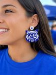 Kentucky Wildcats Football Team Mascot Bead Earrings