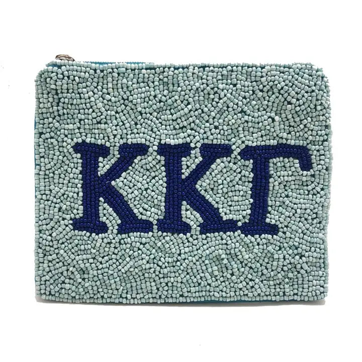 Kappa Kappa Gamma Beaded Coin Purse Pouch