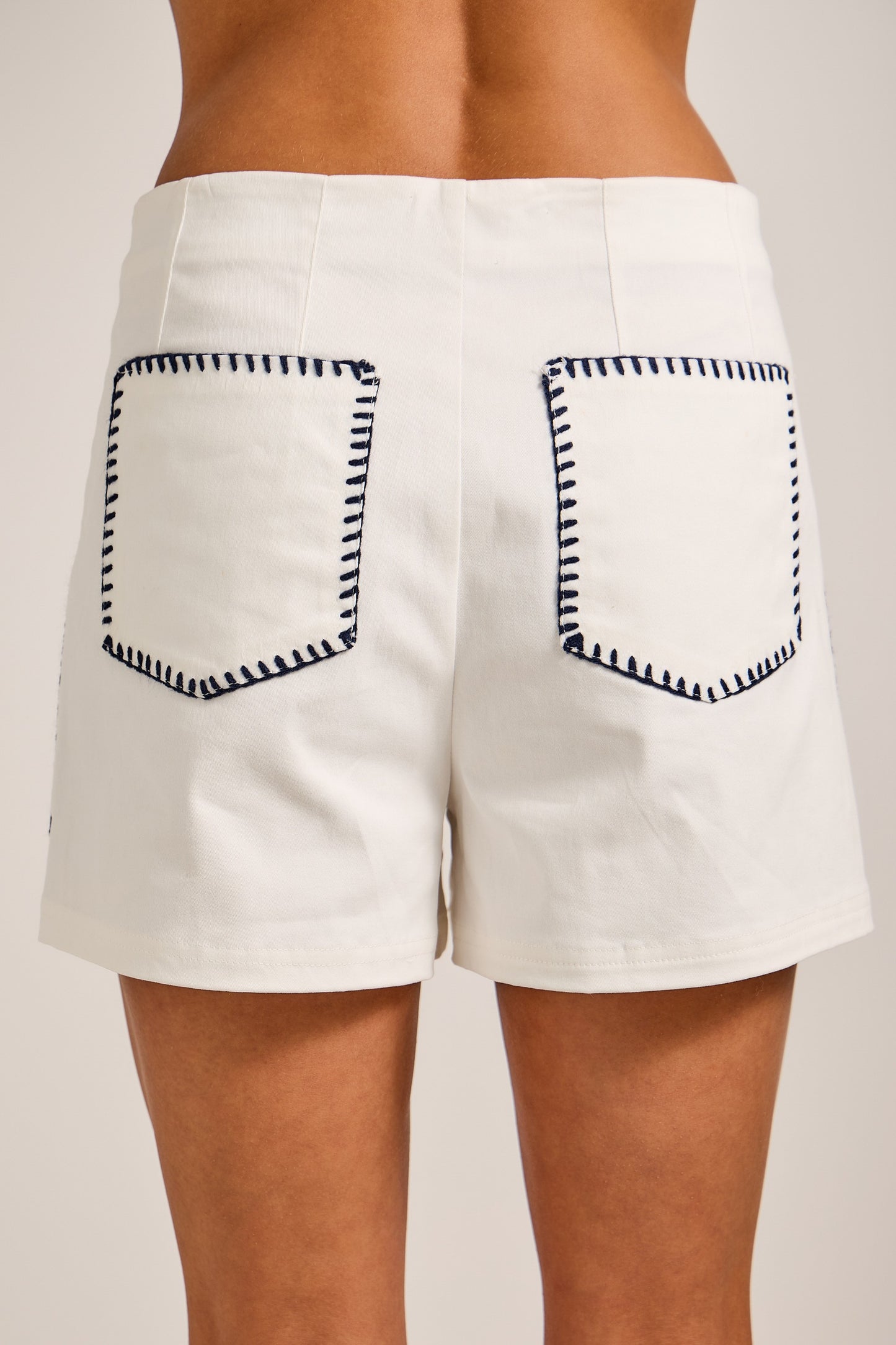 High Seas Contrast Stitch Nautical Shorts