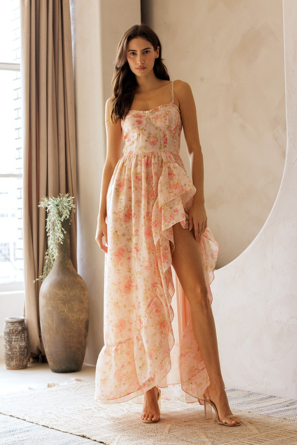 Felicity in Paris Floral Bustier Maxi Dress