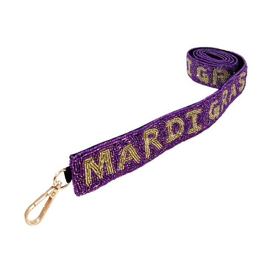 Mardi Gras Beaded Crossbody Bag Guitar Strap