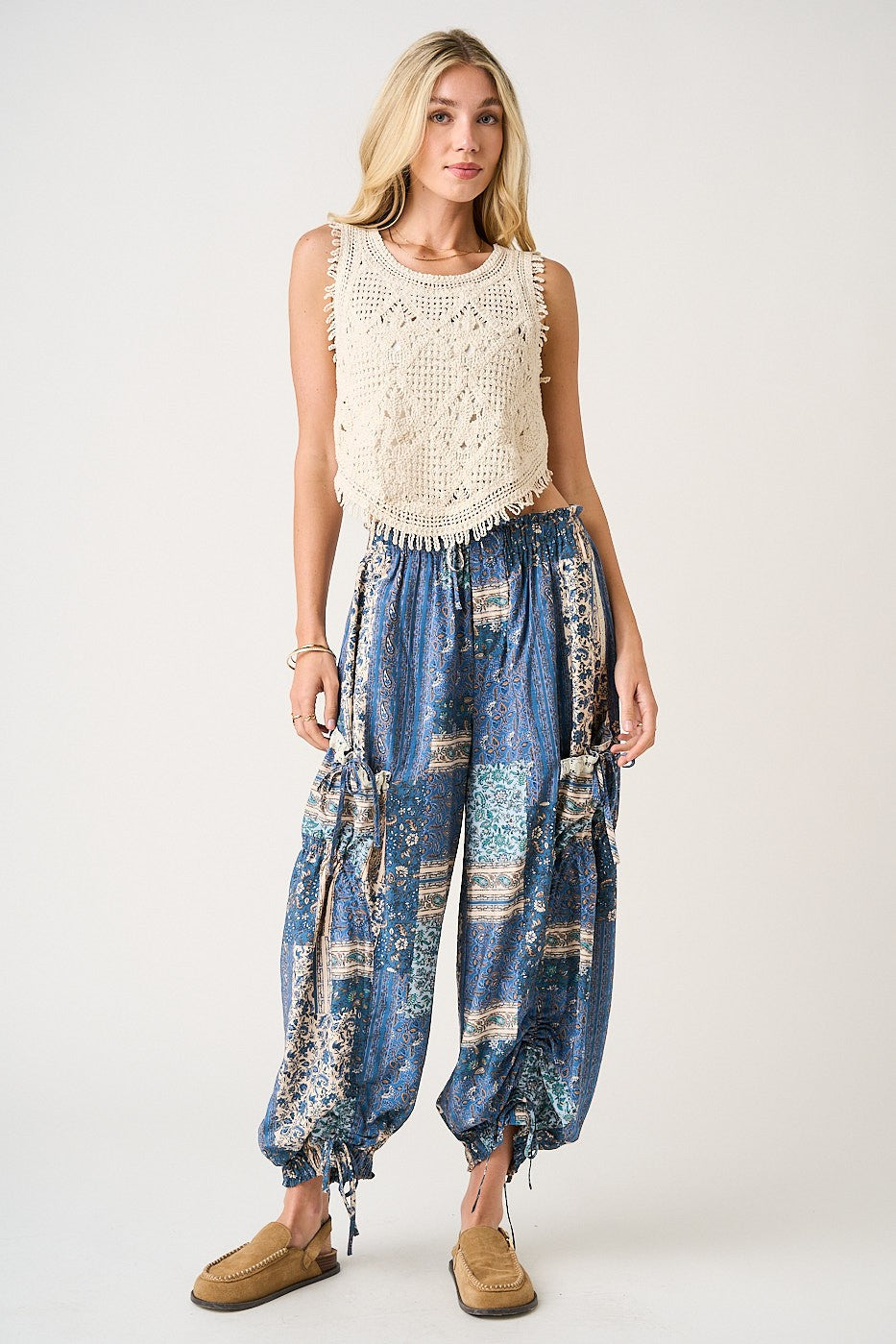 Paisley & Lace Balloon Pants