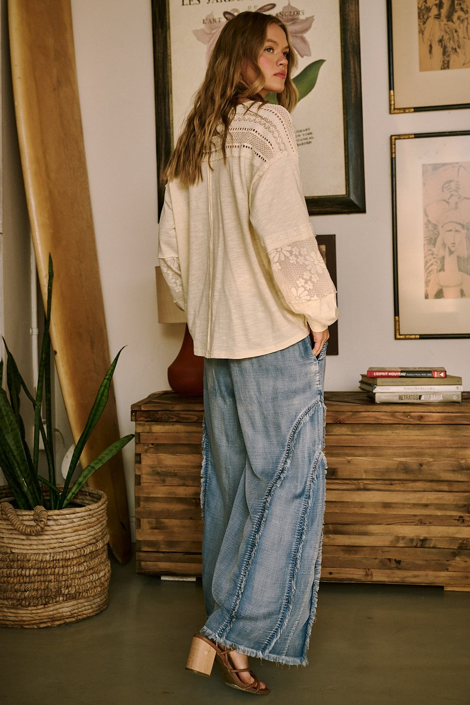 Janis Wide Leg Tencel Leisure Pants
