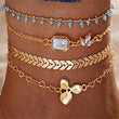 4PC Boho Gold Dipped Charm Anklet Set