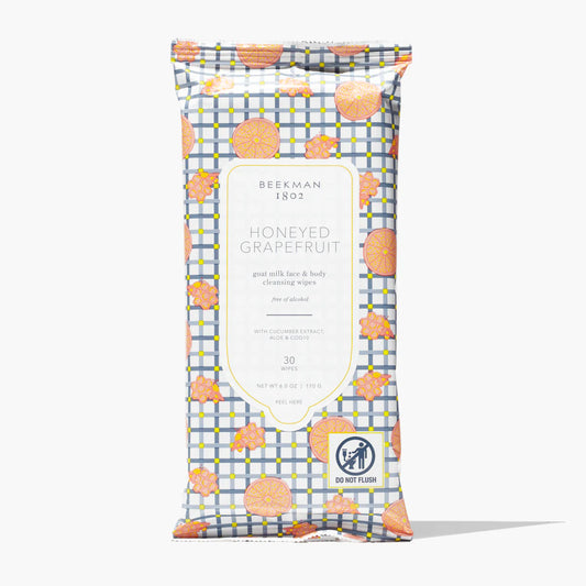 BEEKMAN 1802 Facial Cleansing Wipes - Honeyed Grapefruit