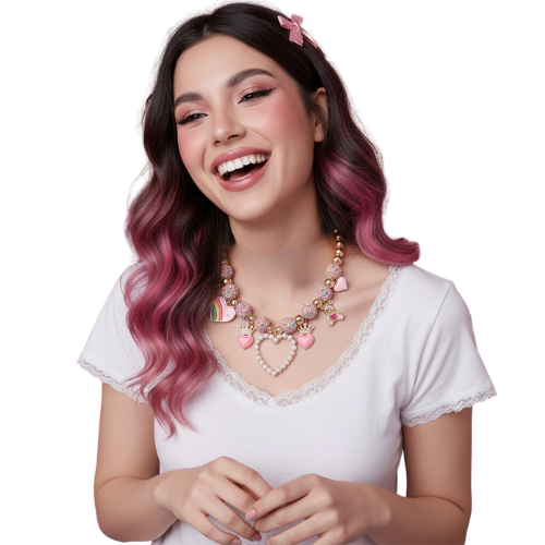 Princess in Pink Charm Necklace