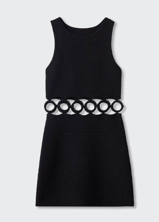 CIRCLE THE SEVENTIES CROCHET MINI DRESS