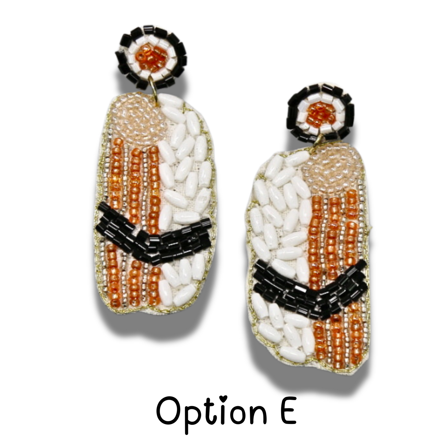 Japanese Sushi Food Theme Seed Beaded Earrings