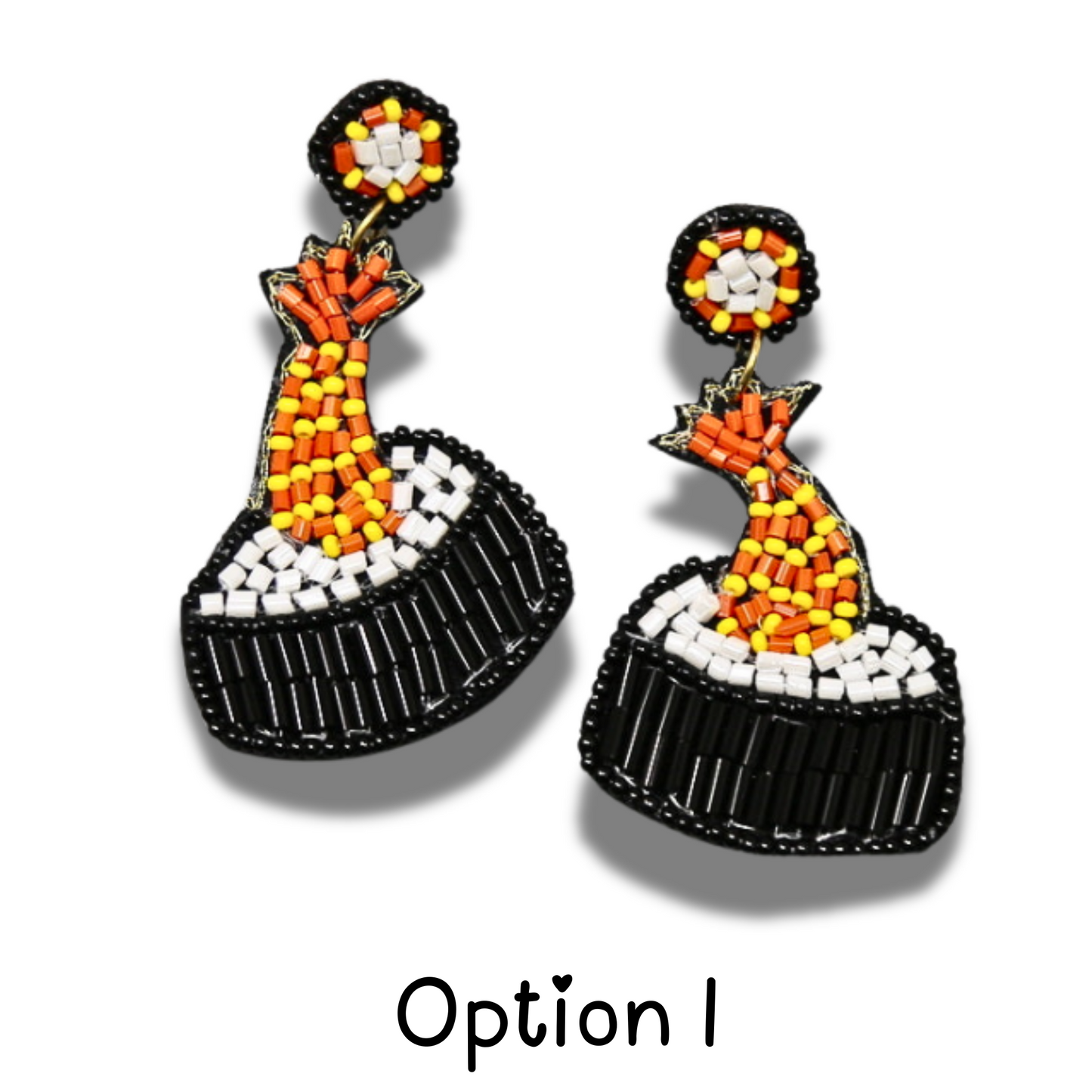 Japanese Sushi Food Theme Seed Beaded Earrings