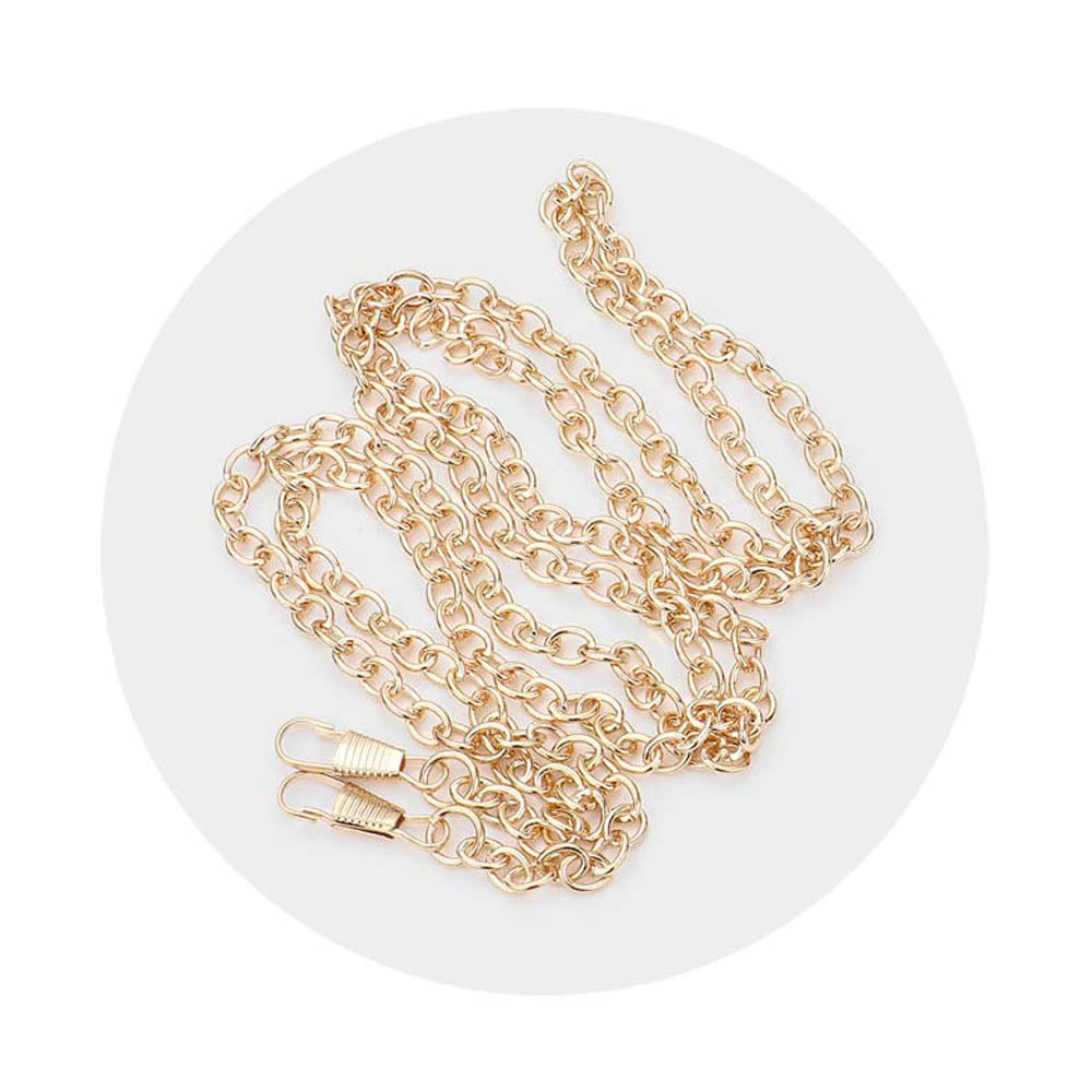 Gold Clear Metal Football Shaped Crossbody Bag