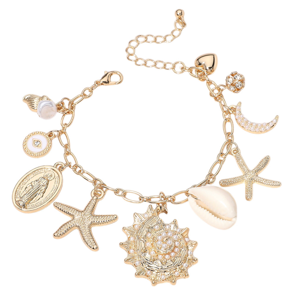 Blessed Me By The Sea Charm Bracelet
