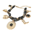 Black Bandana Western Charm Bracelet