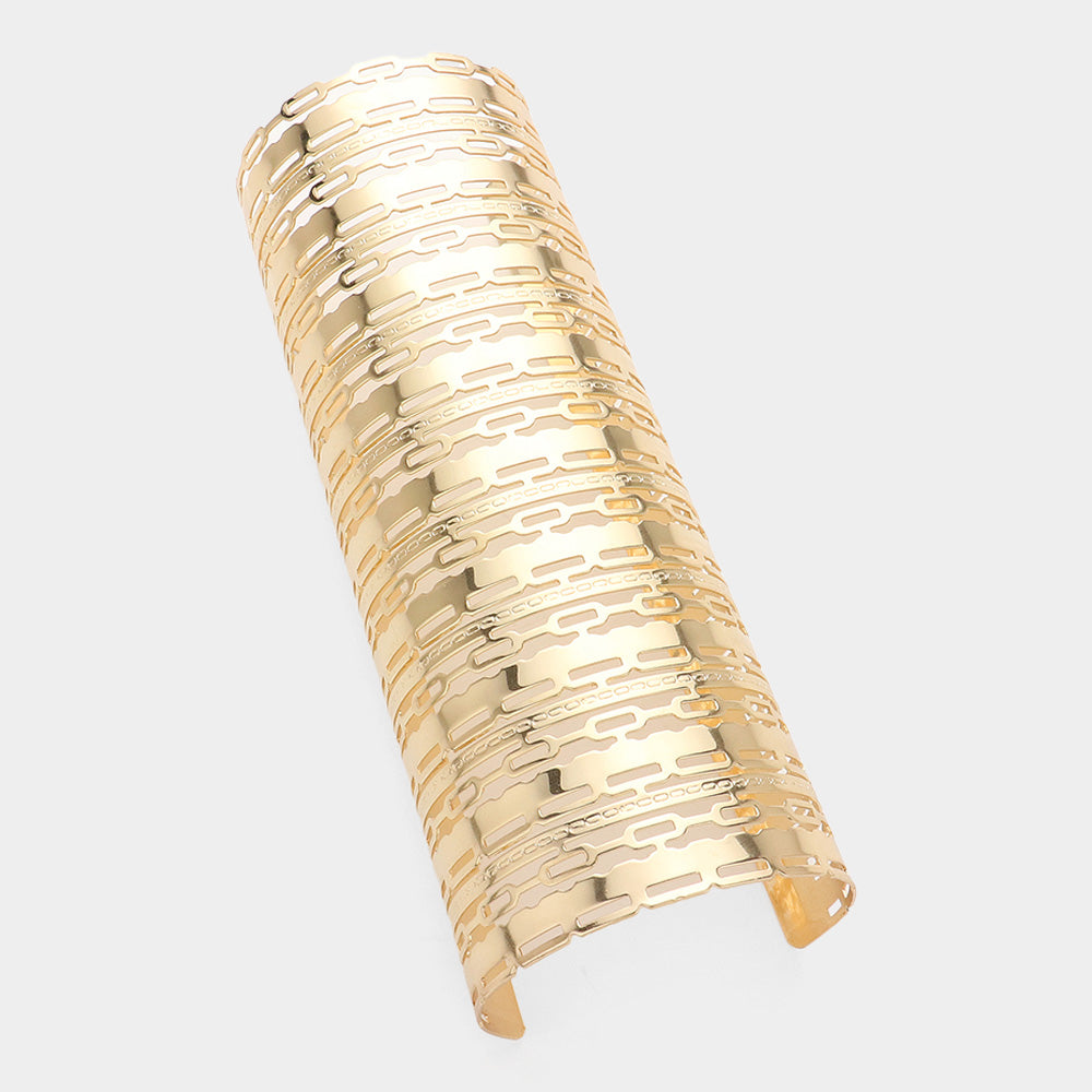 Guilded Gold Statement Arm Cuff Bracelet