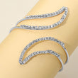 Crystal Sparkle Silver Arm Cuff Bracelet
