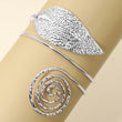 Leaf in The Wind Silver Arm Cuff Bracelet