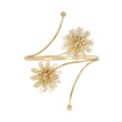 Double Floral Gold Arm Cuff Bracelet