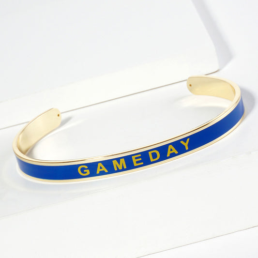 GAMEDAY 18K Gold Dipped Enamel Blue Yellow Team Bracelet